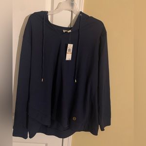 NEW w/tags. Navy Michael Kors lightweight hoodie. 2X